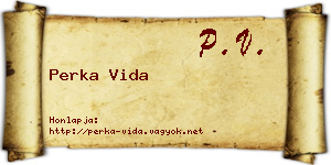 Perka Vida névjegykártya